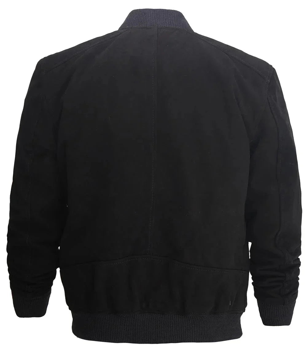 Adamsville Mens Black Suede Jacket - Vox Leather