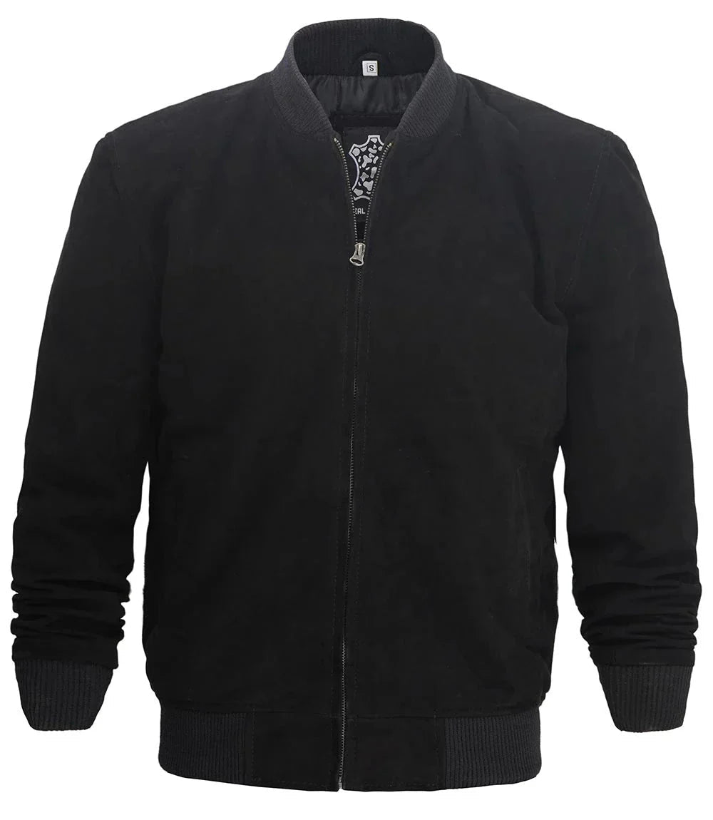 Adamsville Mens Black Suede Jacket - Vox Leather