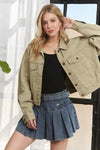 ADORA Canvas Button Up Front Denim Jacket - Vox Leather