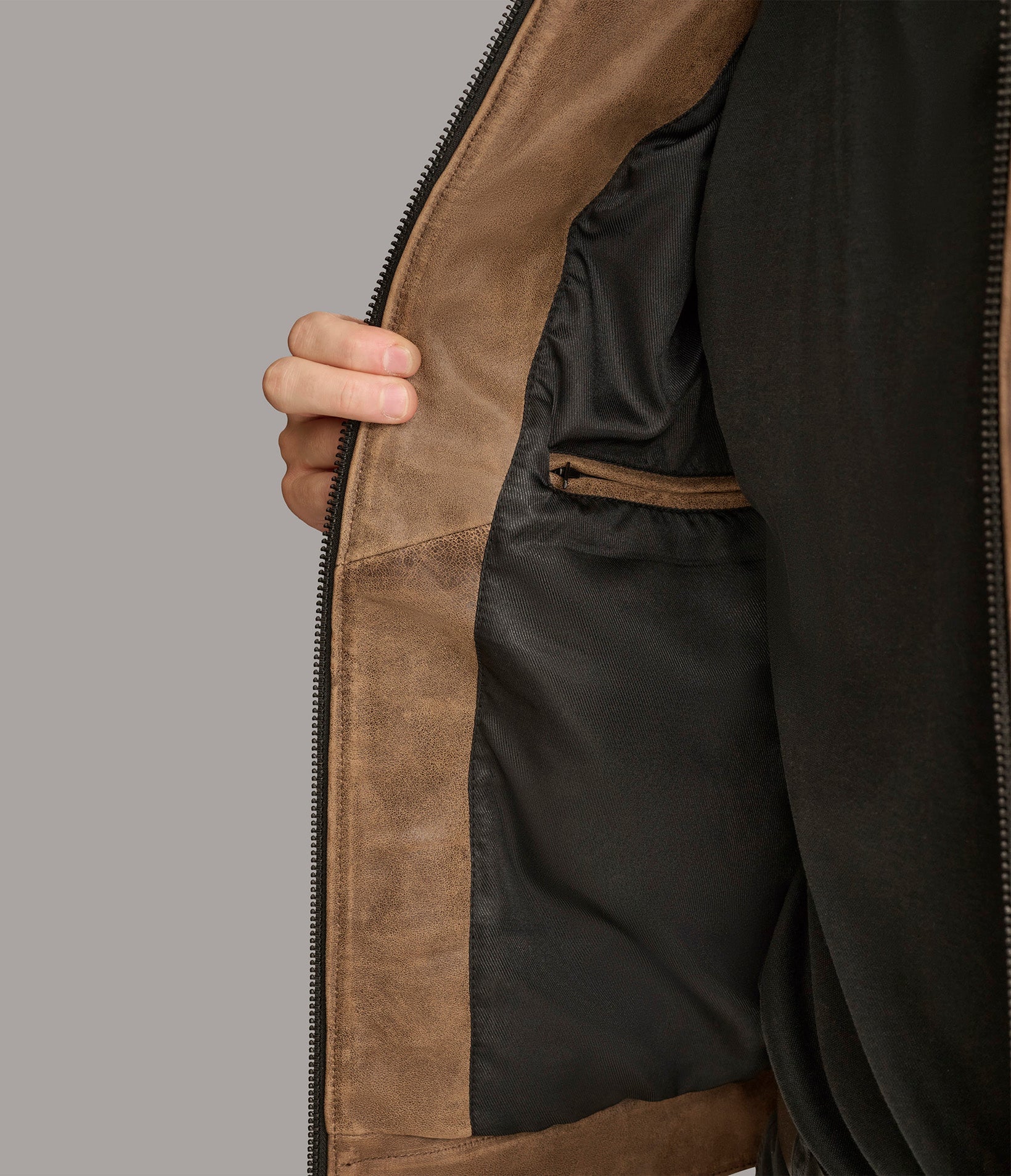 Aiden Color Blocked Racer Jacket - Rare Leather