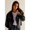 Alexis Vegan Leather Cropped Trench Coat - Vox Leather