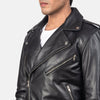 Allaric Alley Black Leather Biker Jacket - Vox Leather