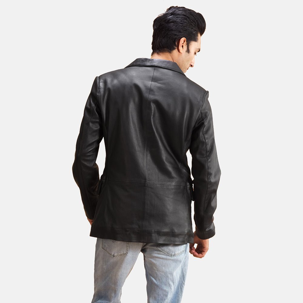 Alyson Black Leather Blazer - Vox Leather