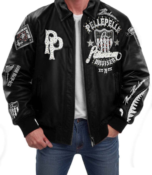 American Bruiser Black Leather Jacket - Rare Leather Order Now !!