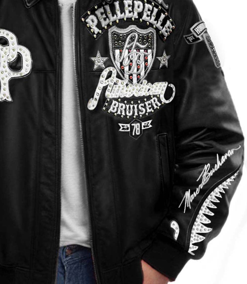 American Bruiser Black Leather Jacket - Vox Leather