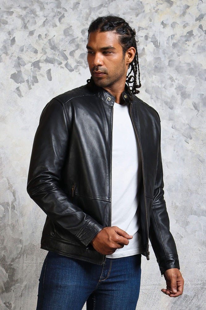 American Flag Skull Leather Jacket for Men - Vox Leather