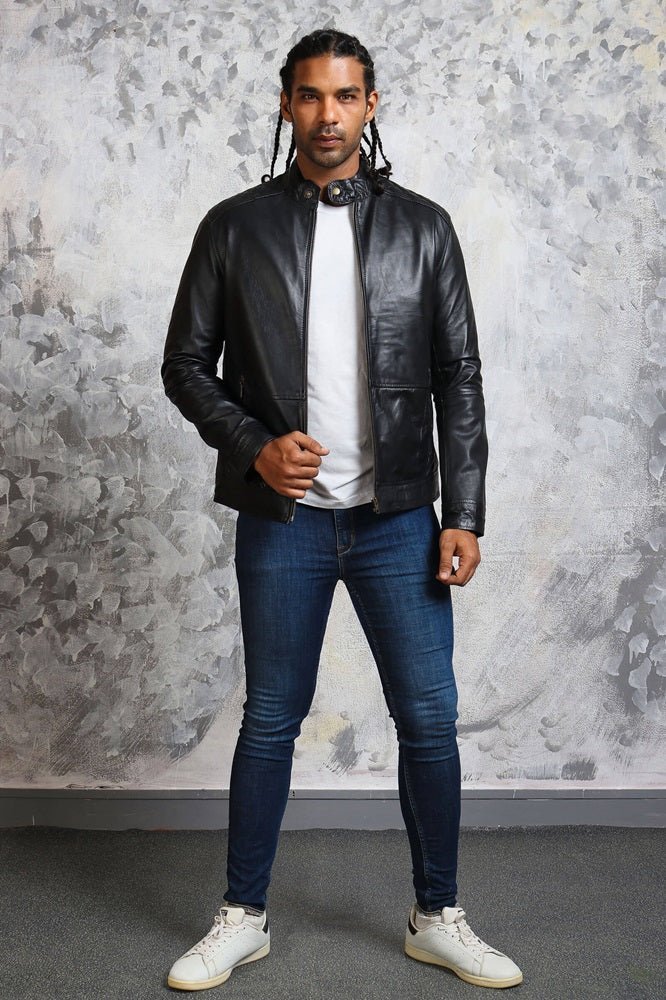 American Flag Skull Leather Jacket for Men - Vox Leather
