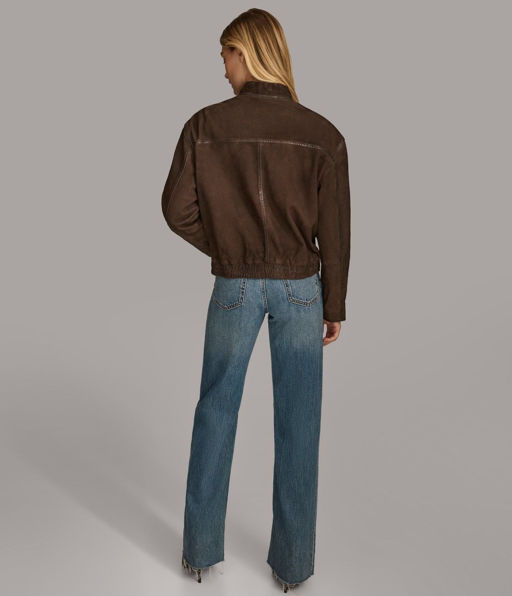 Angie Snap Bomber Jacket - Vox Leather