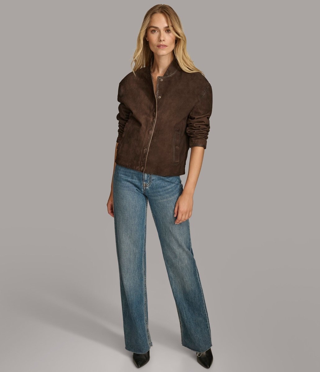 Angie Snap Bomber Jacket - Vox Leather