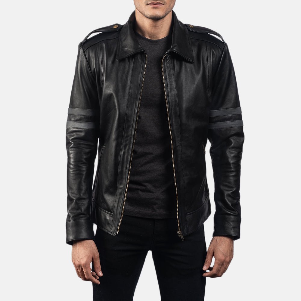 Armstrong Black Leather Biker Jacket - Rare Leather