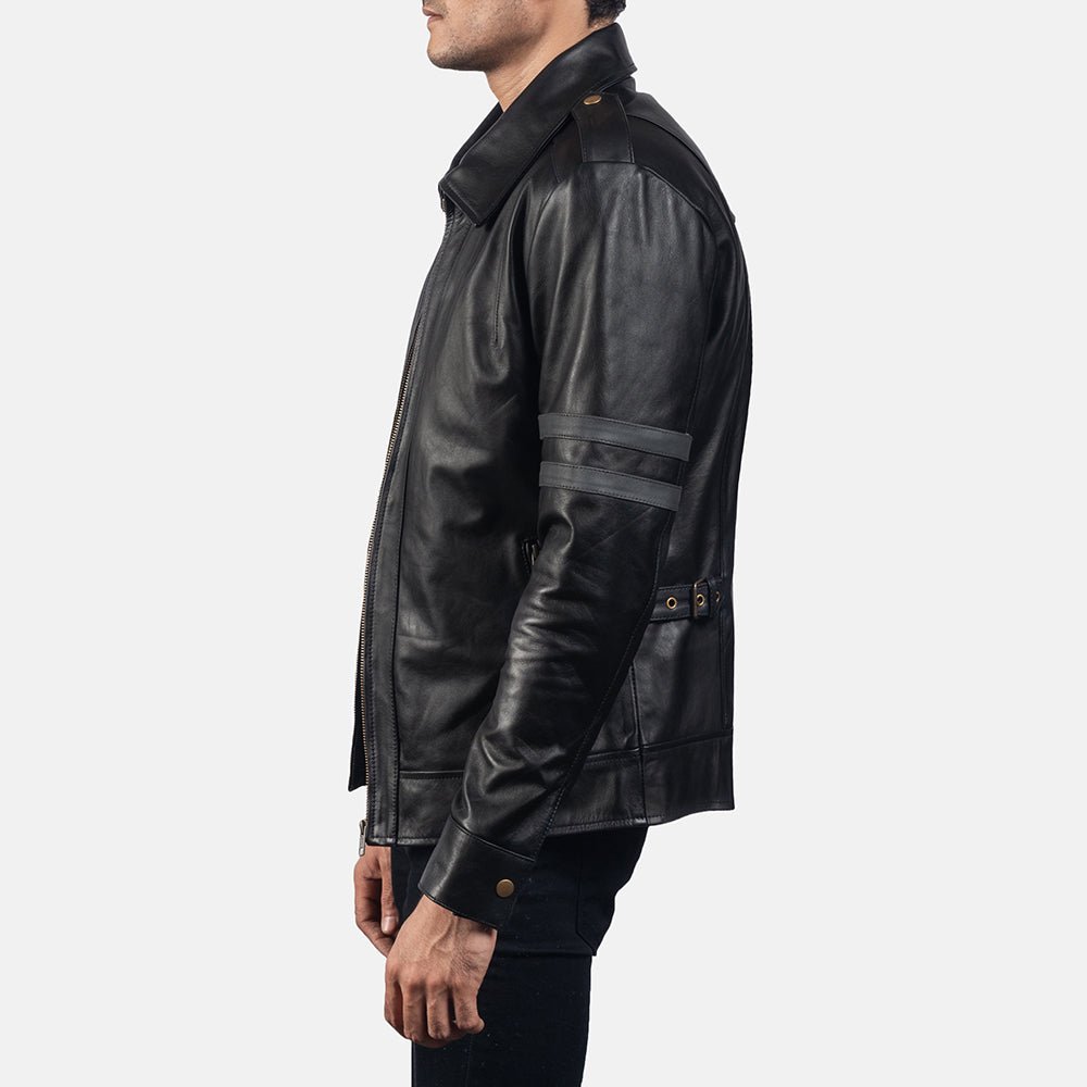 Armstrong Black Leather Biker Jacket - Rare Leather