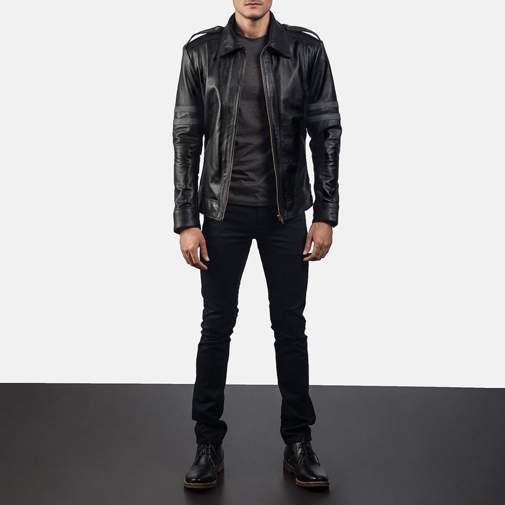 Armstrong Black Leather Biker Jacket - Rare Leather