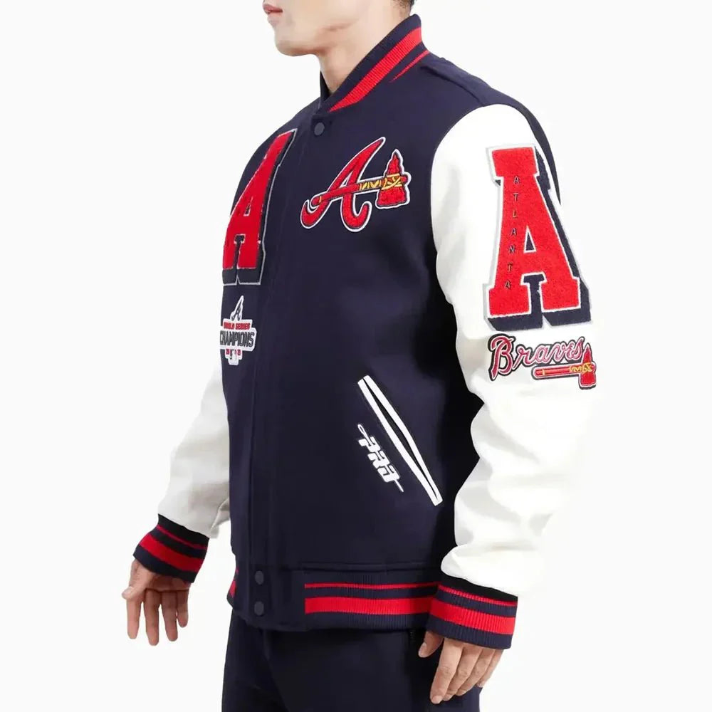 Atlanta Braves 2021 World Series MLB Wool Varsity Jacket - Rare Leather