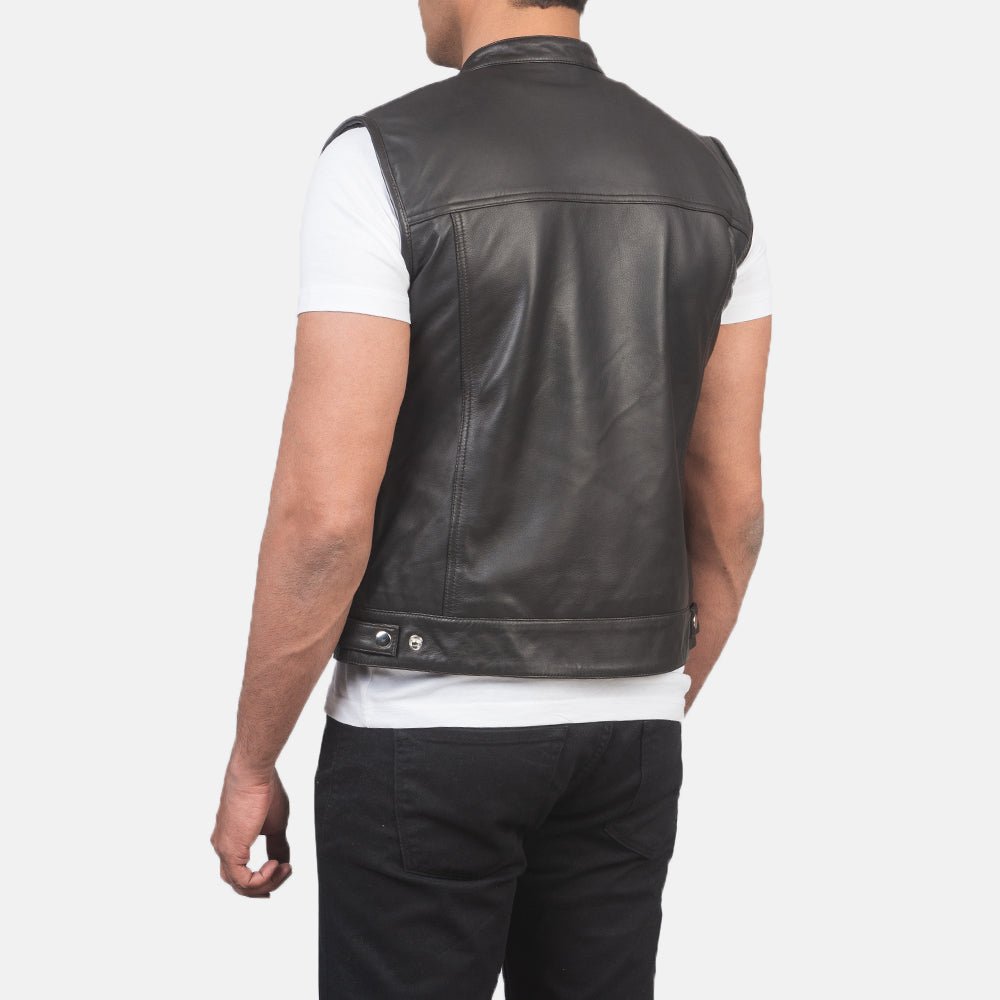 Atlas Moto Brown Leather Vest - Rare Leather