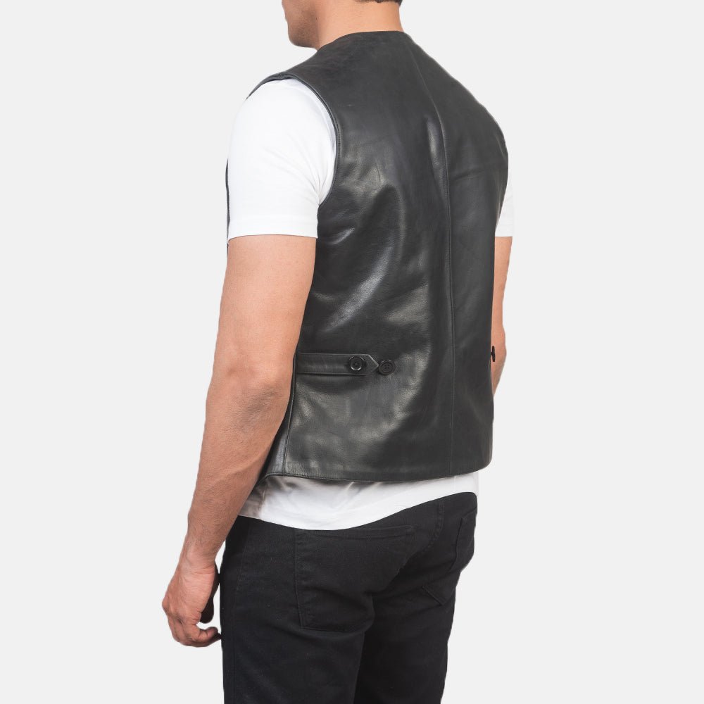 Auden Black Leather Vest - Rare Leather