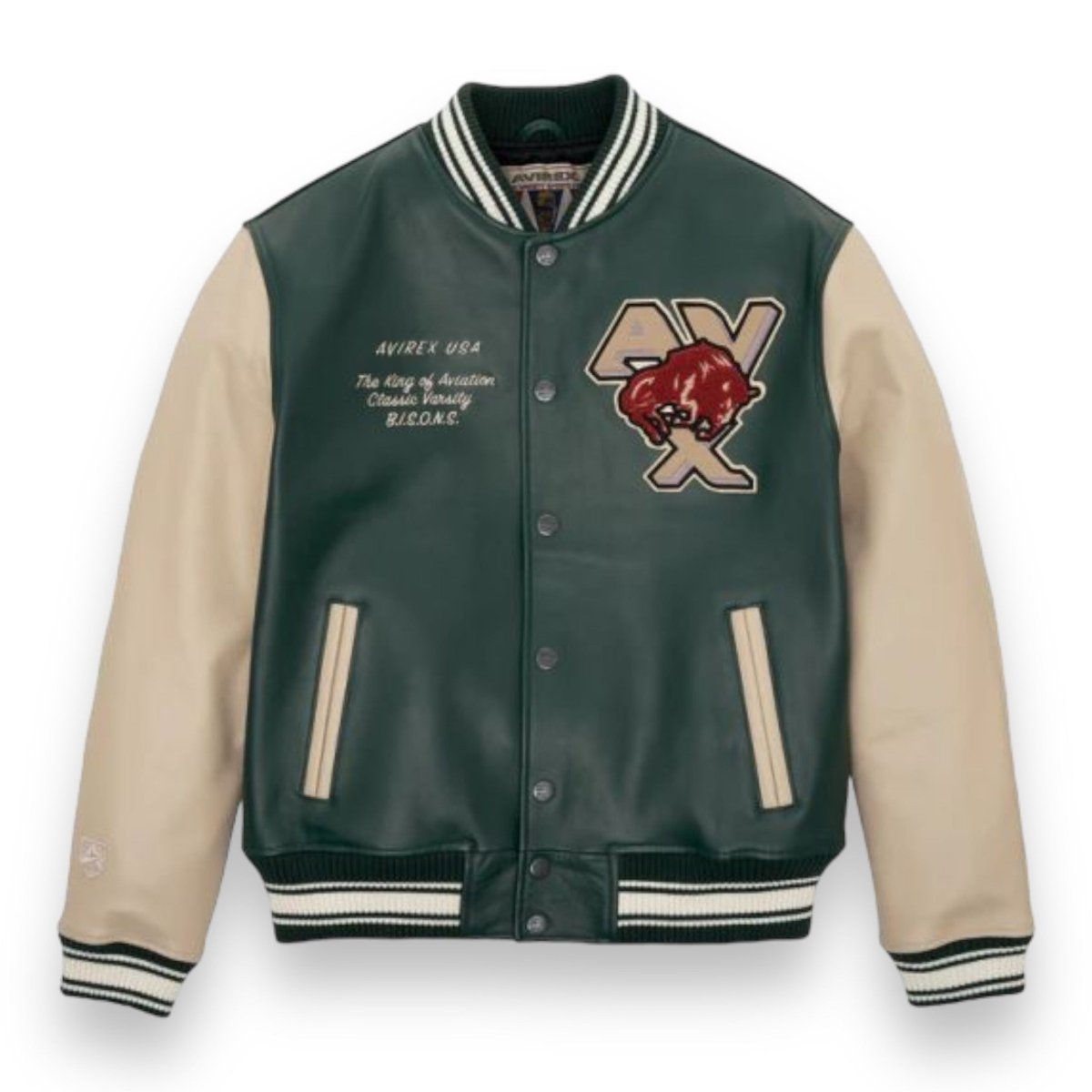 Avirex Bisons Varsity Jacket Hunter - Vox Leather