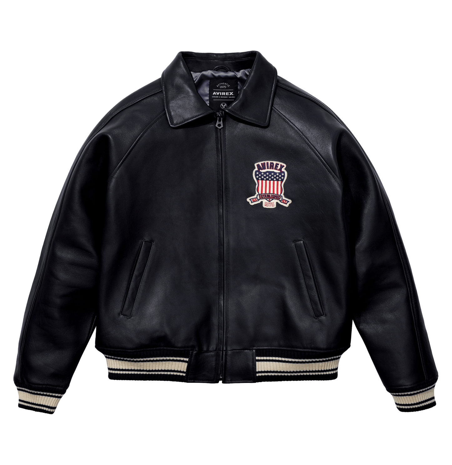 Avirex Black Icon Jacket - Rare Leather