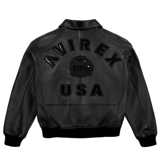 Avirex Black Icon Jacket - Vox Leather