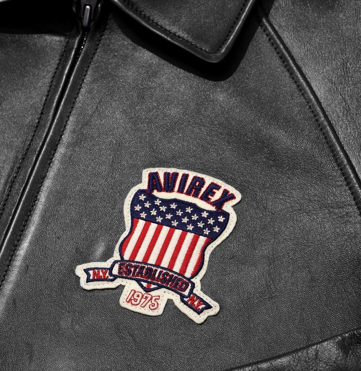Avirex Black Icon Jacket - Vox Leather