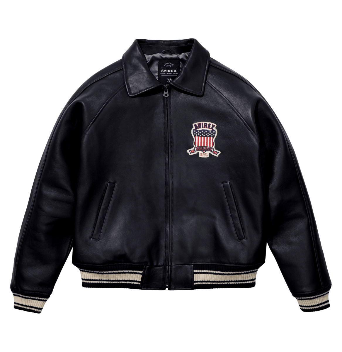 Avirex Black Icon Jacket - Vox Leather