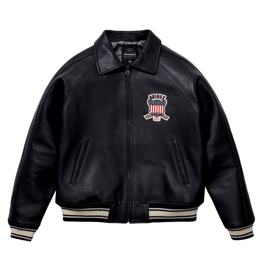 Avirex Black Icon Jacket - Vox Leather
