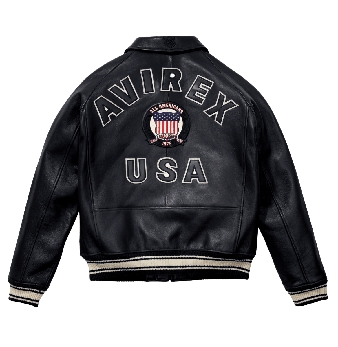 Avirex Black Icon Jacket - Vox Leather