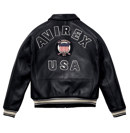 Avirex Black Icon Jacket - Vox Leather