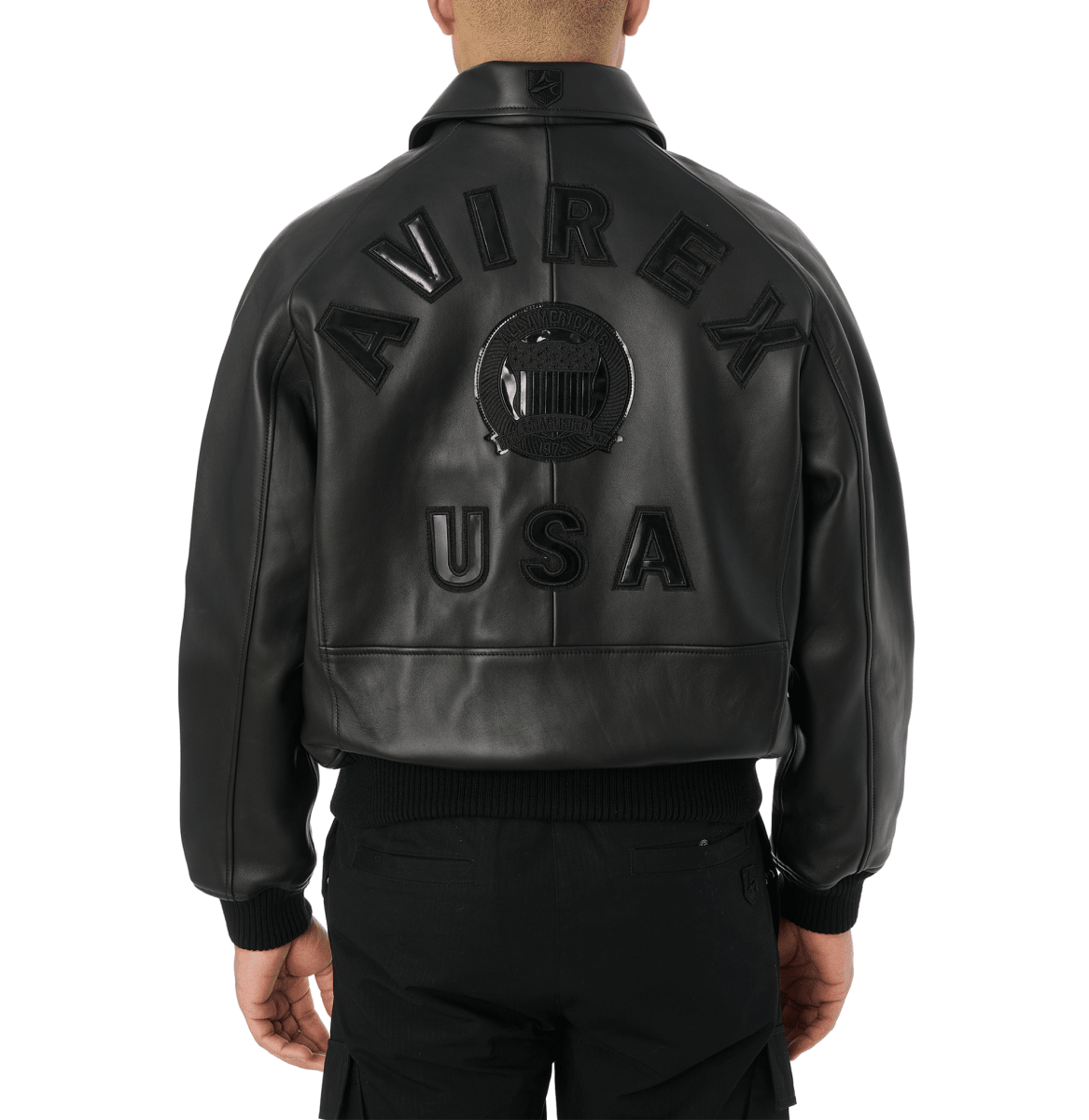 Avirex Black Icon Jacket - Vox Leather