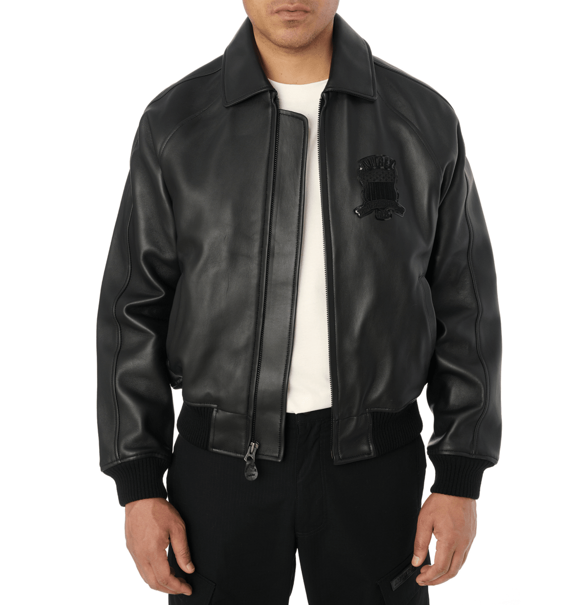 Avirex Black Icon Jacket - Vox Leather