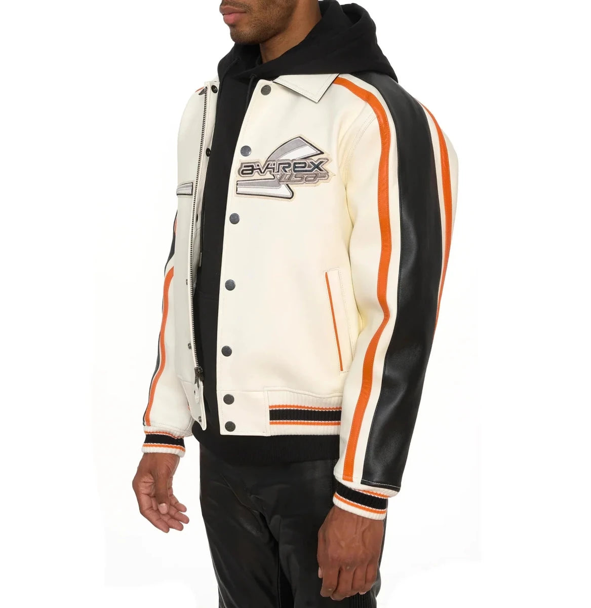 Avirex City Racer Leather Varsity Jacket - Vox Leather