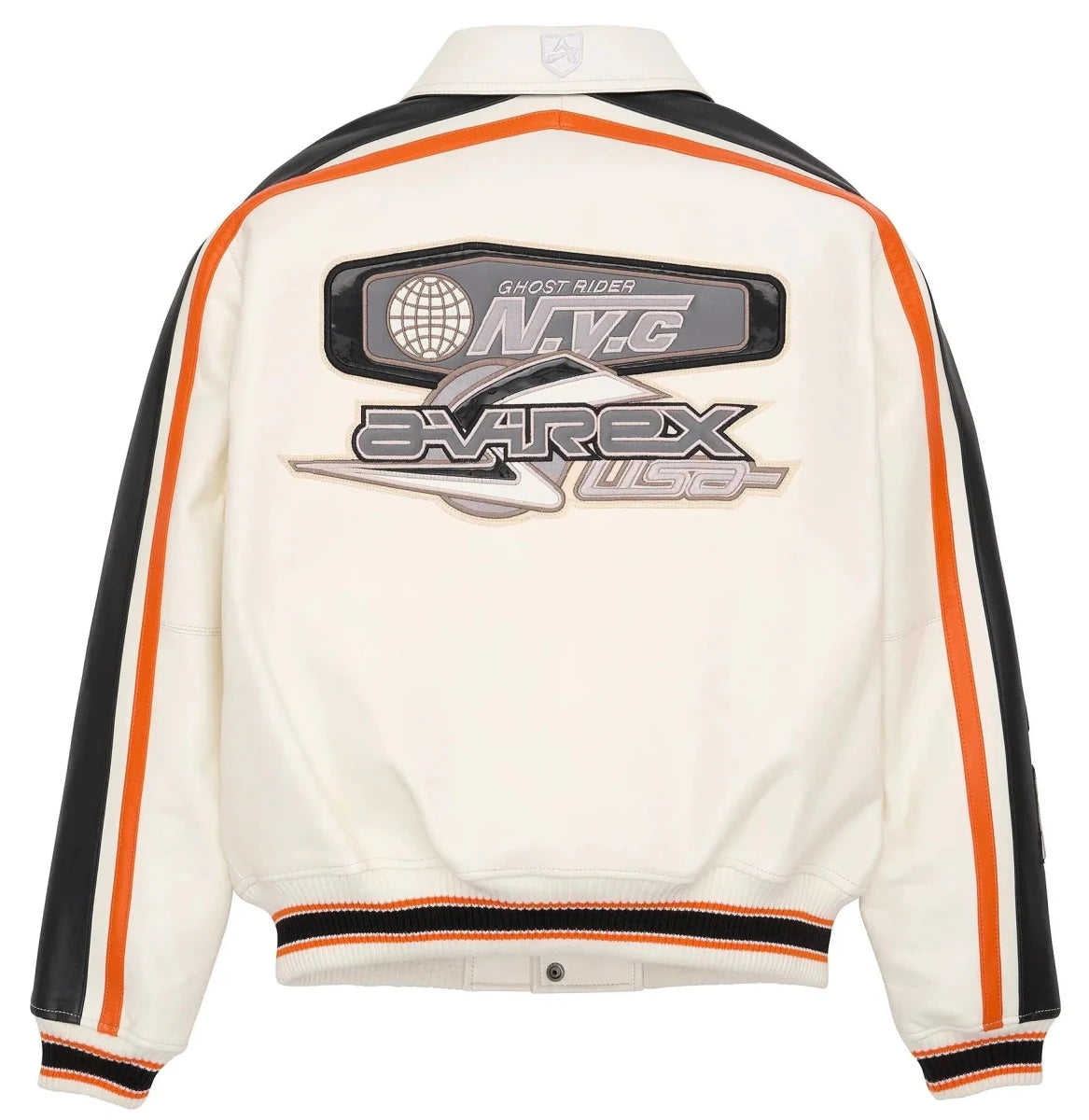 Avirex City Racer Leather Varsity Jacket - Vox Leather