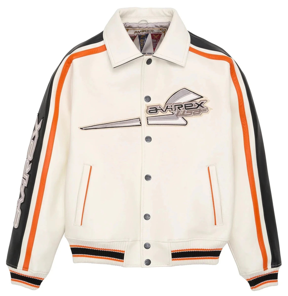 Avirex City Racer Leather Varsity Jacket - Vox Leather