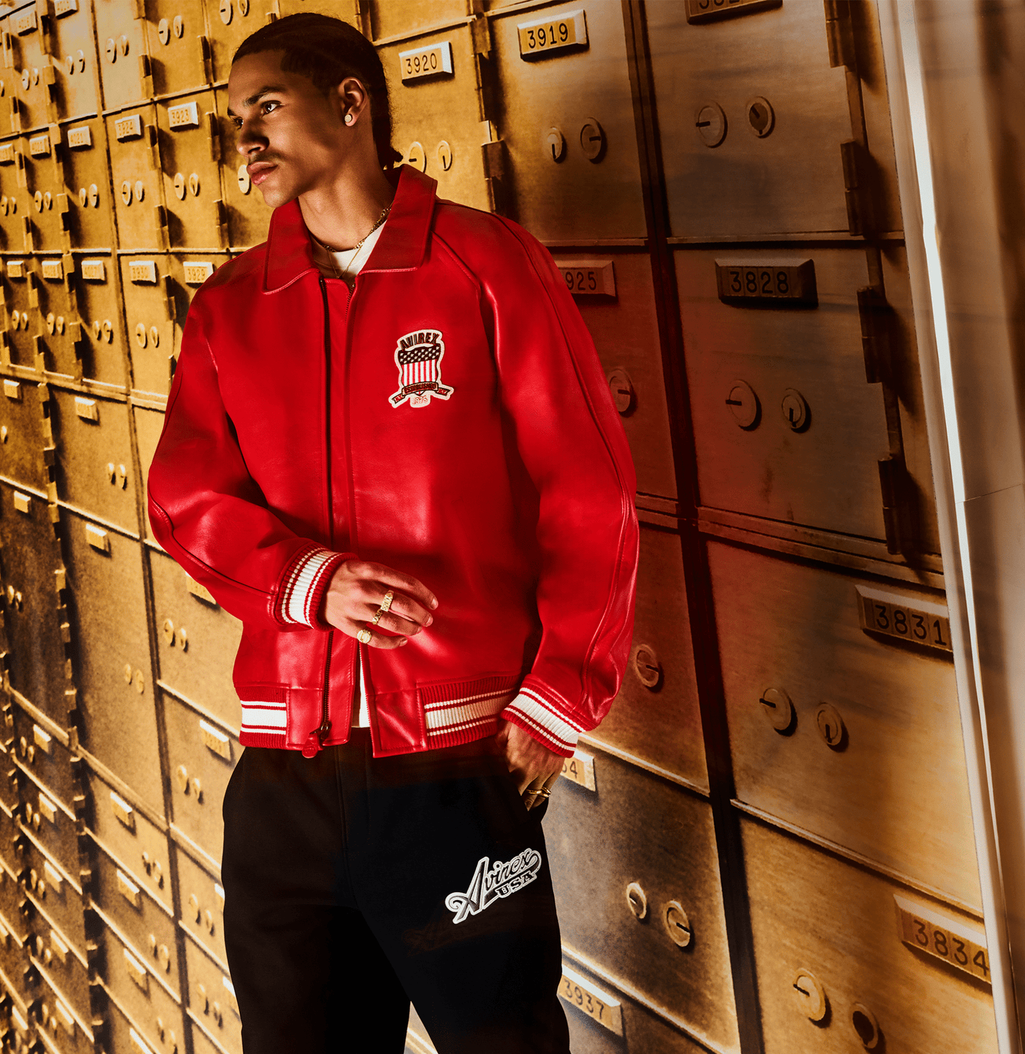 Avirex Red Icon Jacket - Rare Leather