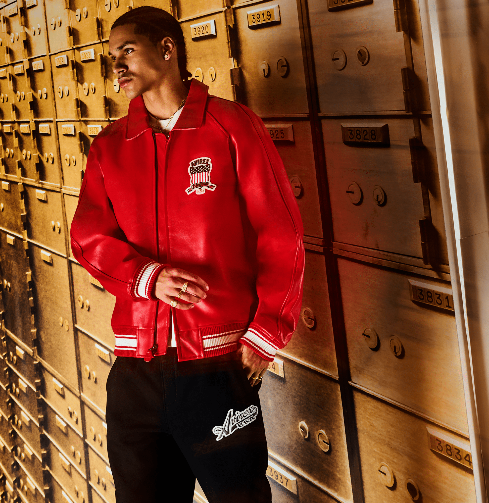 Avirex Red Icon Jacket - Rare Leather