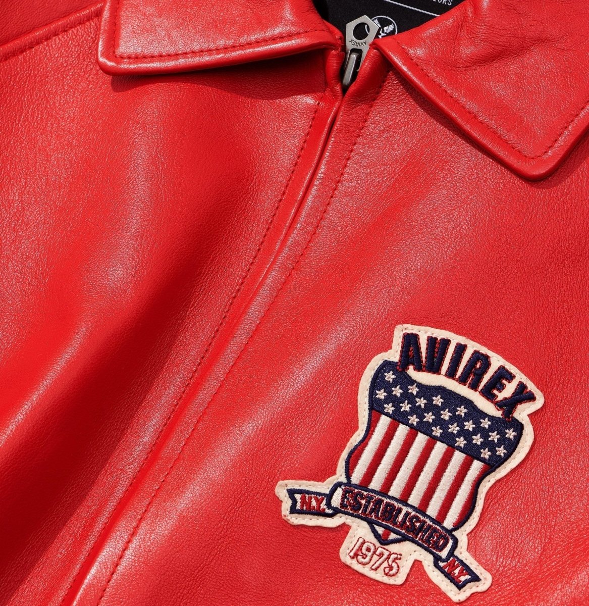 Avirex Red Icon Jacket - Vox Leather