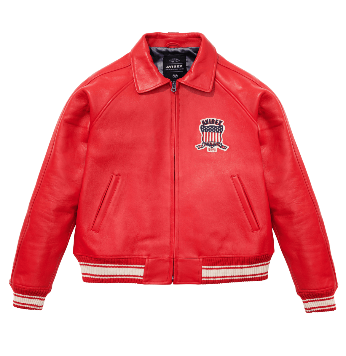 Avirex Red Icon Jacket - Vox Leather