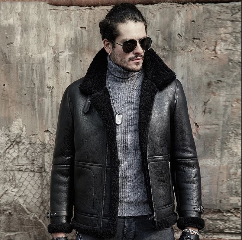 B3 RAF Aviator Sheepskin Shearling Leather Jacket - Rare Leather