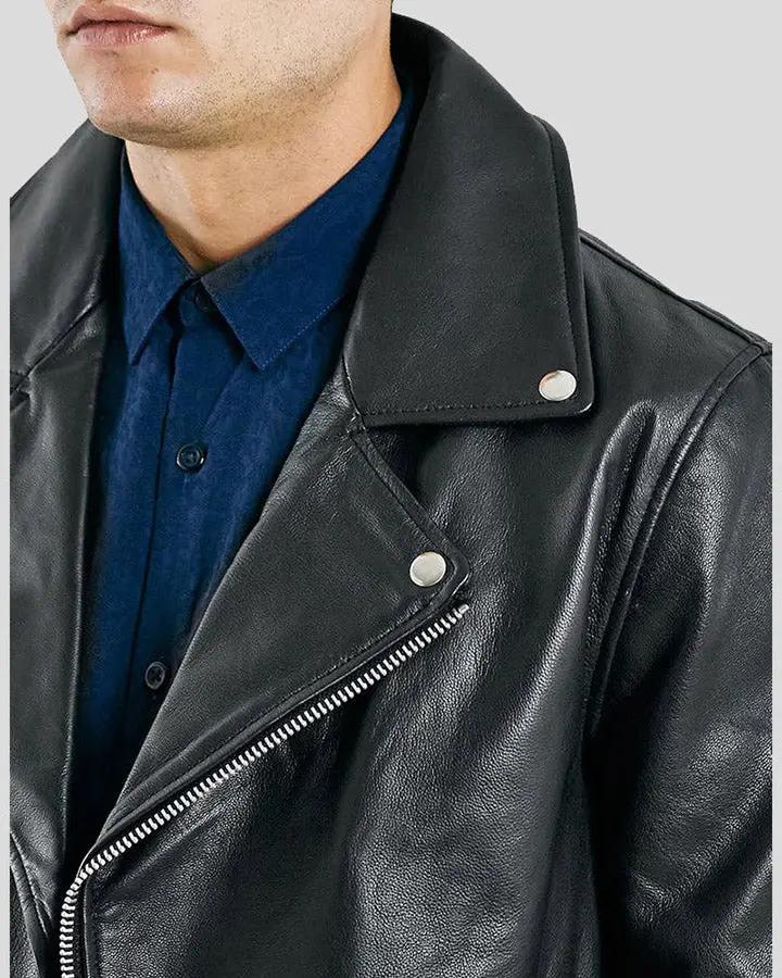 Barden Black Motorcycle Leather Jacket - Vox Leather