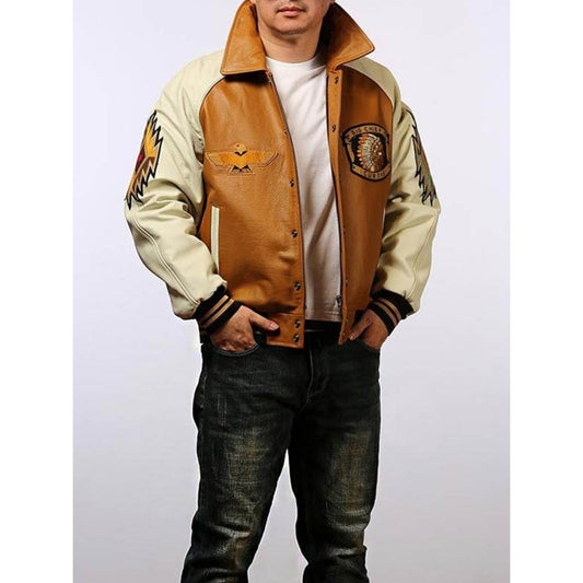 Big Chief Curtis Letterman Varsity Jacket - Vox Leather