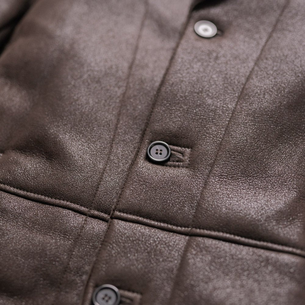 Big Sky Shearling Leather Blazer | Espresso Brown - Vox Leather