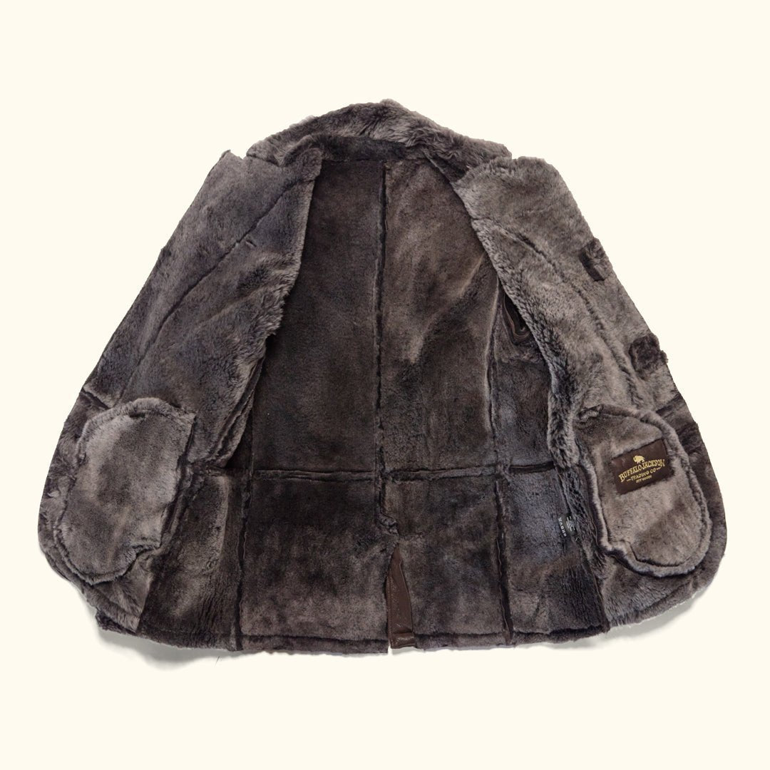 Big Sky Shearling Leather Blazer | Espresso Brown - Vox Leather