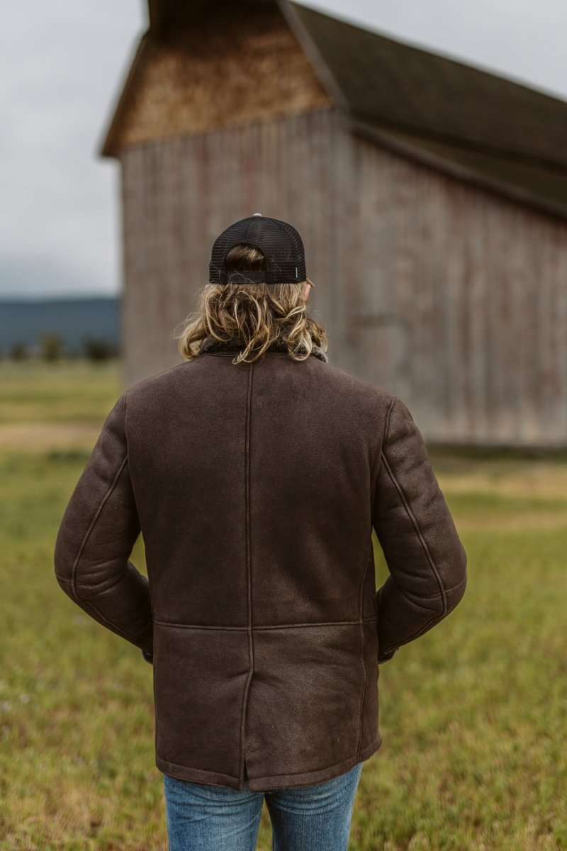 Big Sky Shearling Leather Blazer | Espresso Brown - Vox Leather