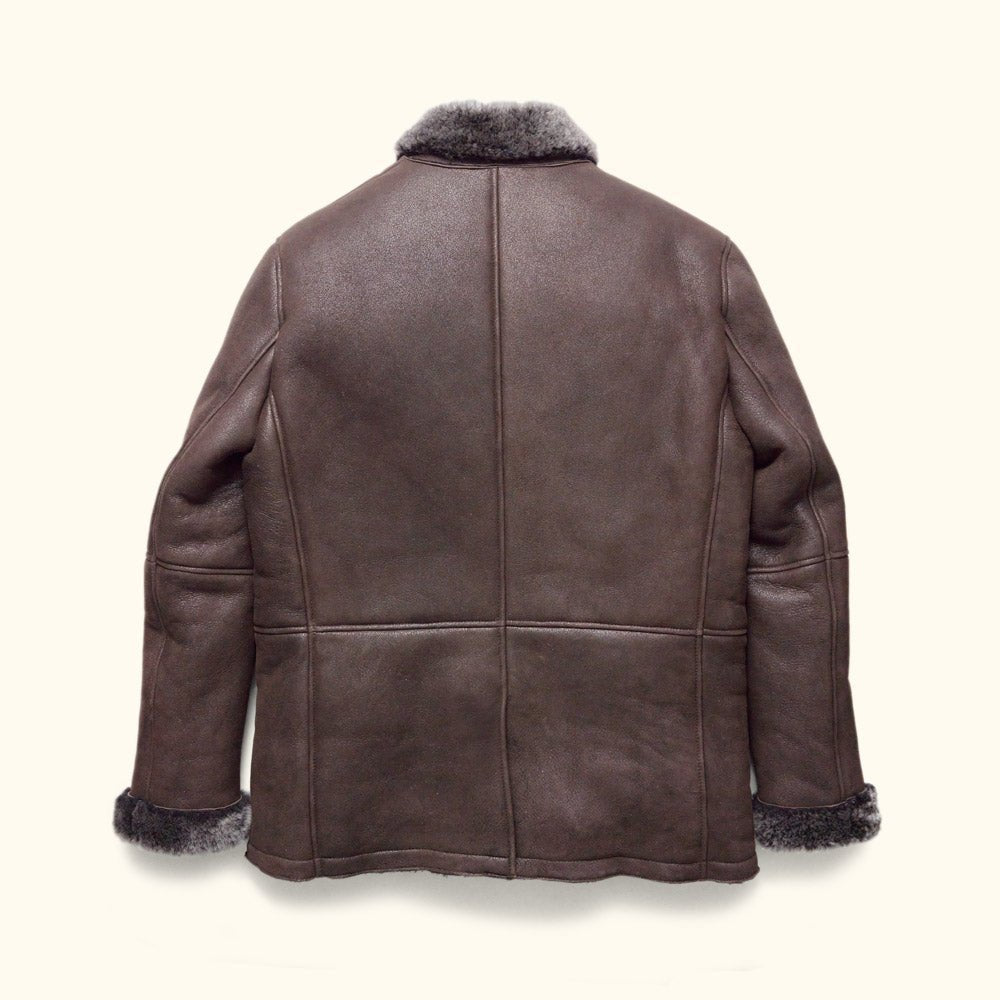 Big Sky Shearling Leather Blazer | Espresso Brown - Vox Leather