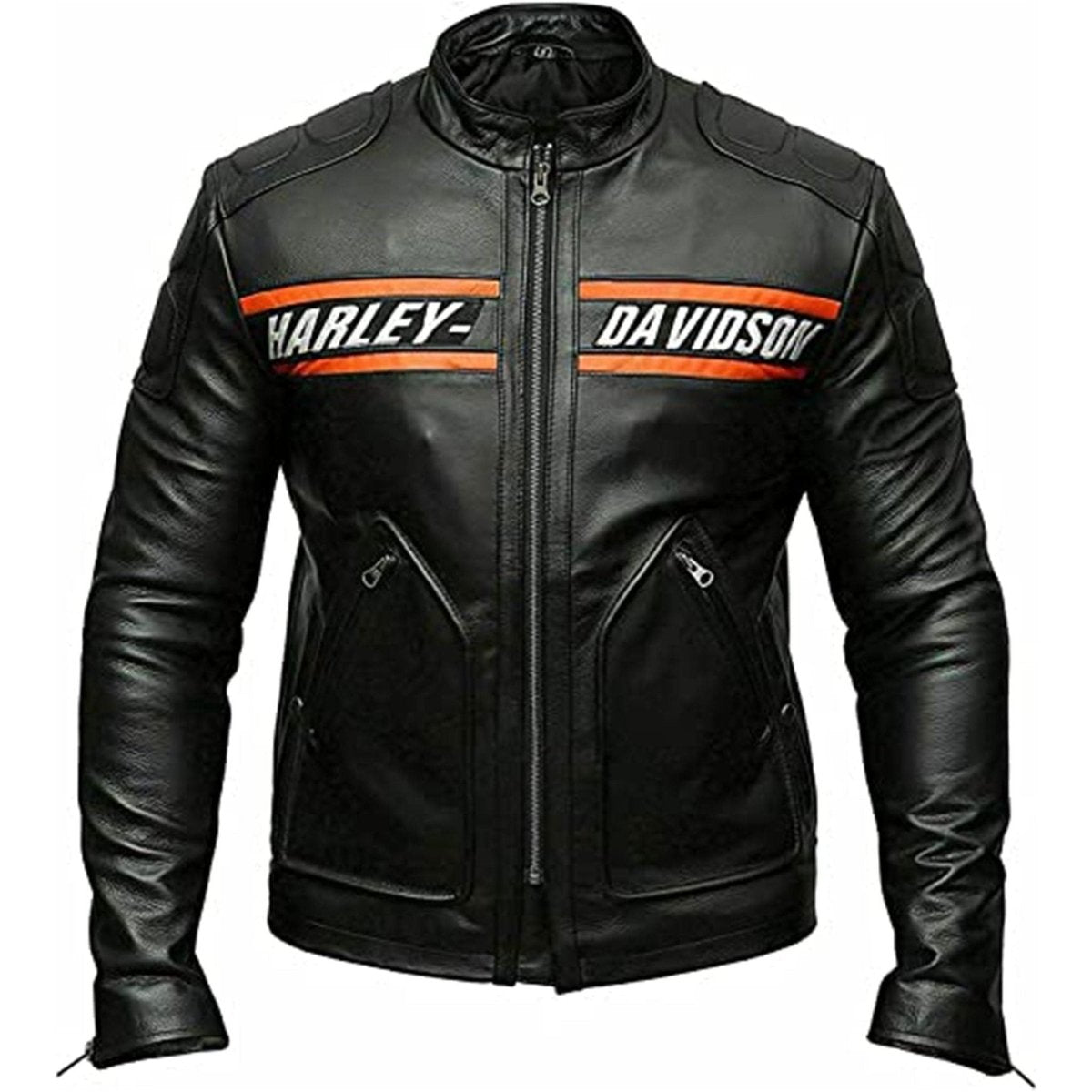 Bill Goldberg Harley Davidson Biker Leather Jacket - Vox Leather