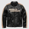 Black Harley Davidson Biker Motorcycle Jacket Motor - Rare Leather