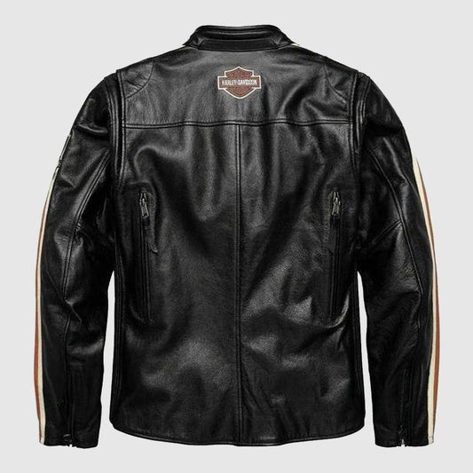 Black Harley Davidson Biker Motorcycle Jacket Motor - Vox Leather