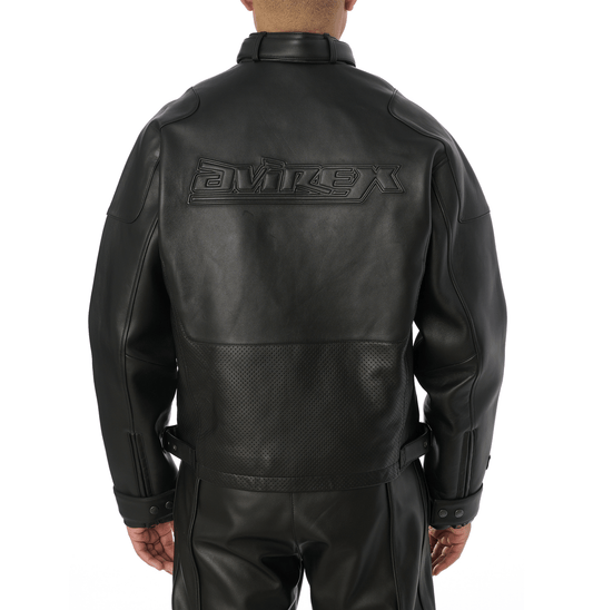 BLACK - OUT RACING JACKET - Rare Leather