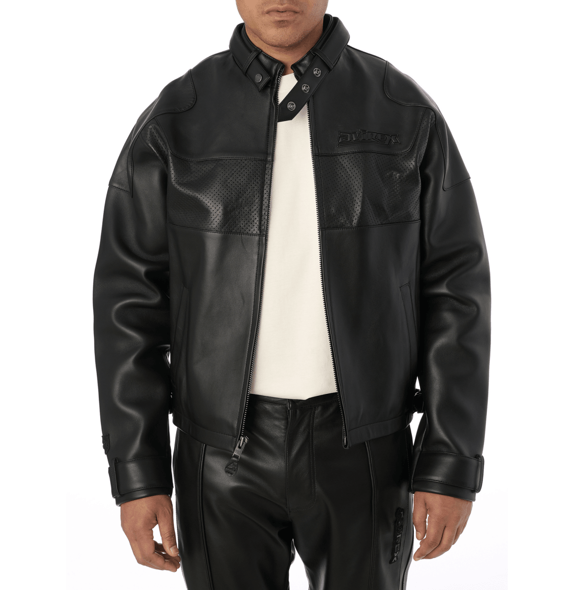 BLACK-OUT RACING JACKET - Vox Leather