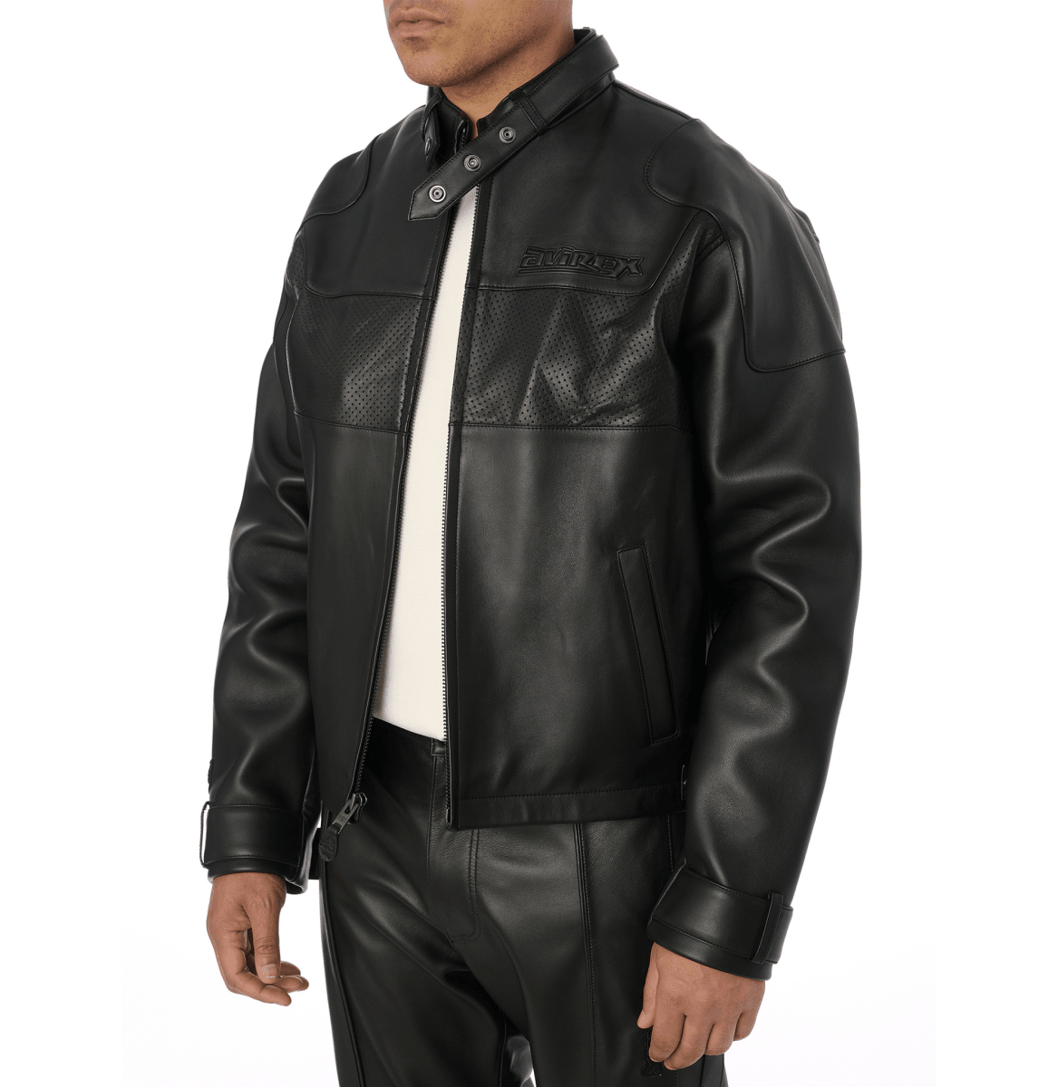 BLACK-OUT RACING JACKET - Vox Leather