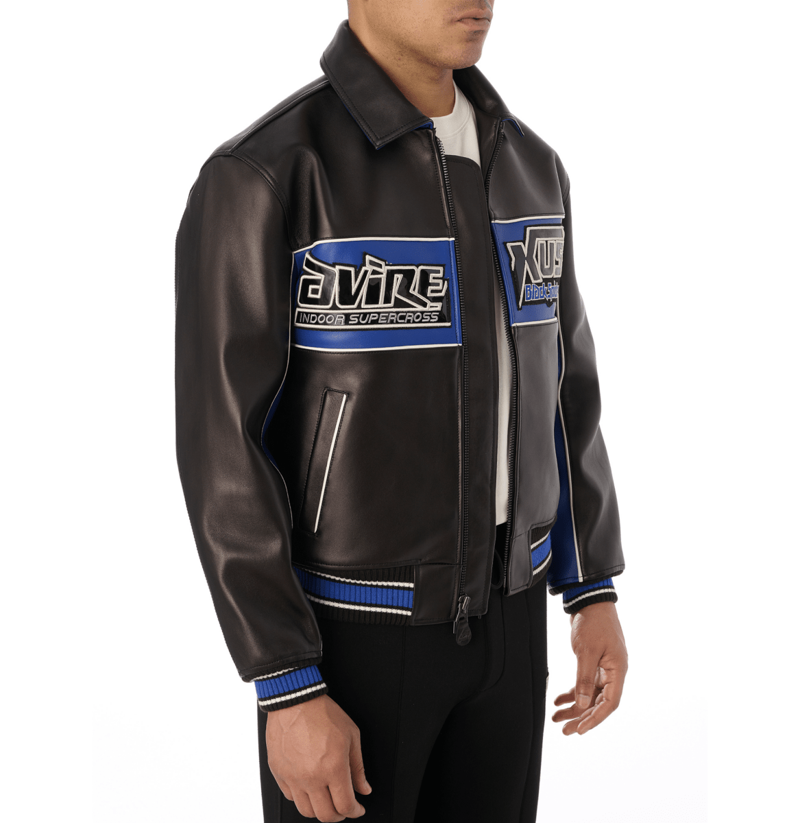 BLACK SPIDER RACER JACKET - Vox Leather